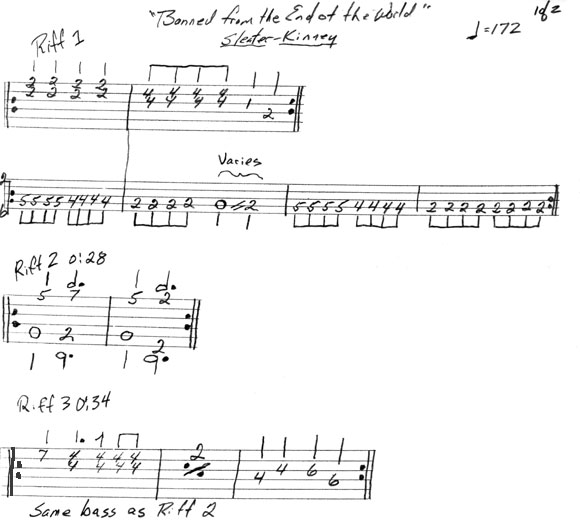 Banned Riffs 1, 2, and 3