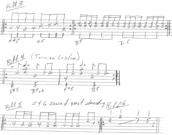 The Remainder Riffs 3, 4, 5, and 6