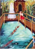 Kathy Yancey's painting of a wedding at the St. Augustine Alligator Farm - click to see more of Kathy's work.