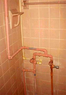 The shower is not pretty but it has good pressure.