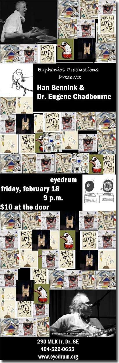 Han Bennink & Eugene Chadbourne - Euphonic Productions poster
