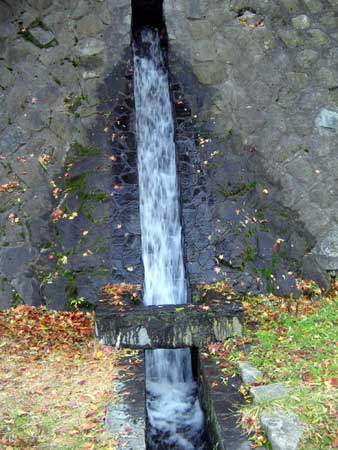 Takayama in Gifu prefecture gutters empty into river