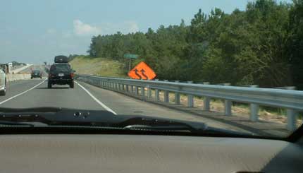 The detour on I-10